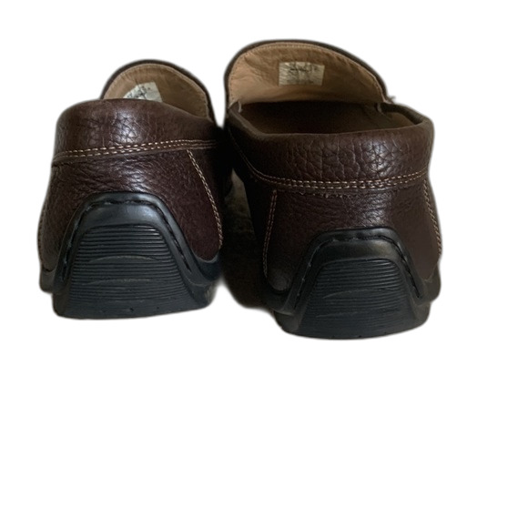 Ecco Classic Brown Leather Slip-On Moccasin Driving Shoe Size 10-10.5 - Picture 4 of 9